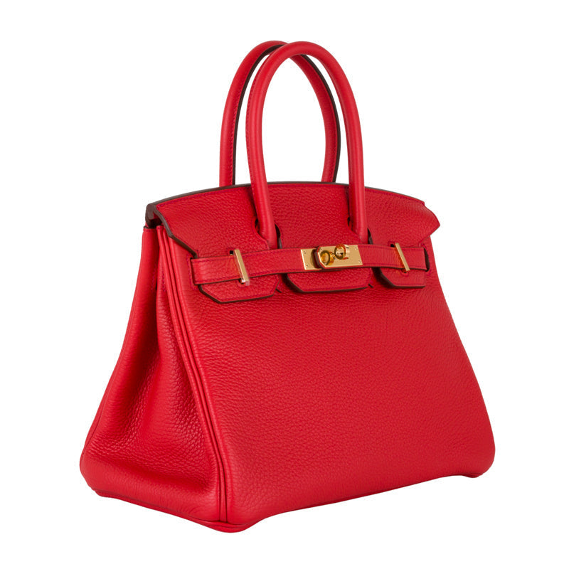 Hermès 30cm Birkin Rouge Tomate Togo Leather Gold Hardware