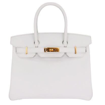 Hermès 30cm Birkin White Epsom Leather Gold Hardware
