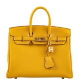 Hermès Birkin 25 Jaune Ambre Togo Gold Hardware