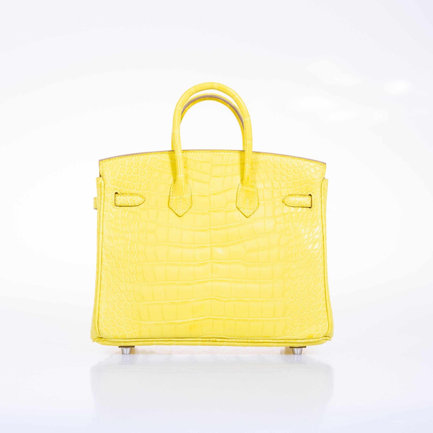 Hermès Birkin 25 Lime Yellow Matte Alligator Palladium Hardware - 2018, C