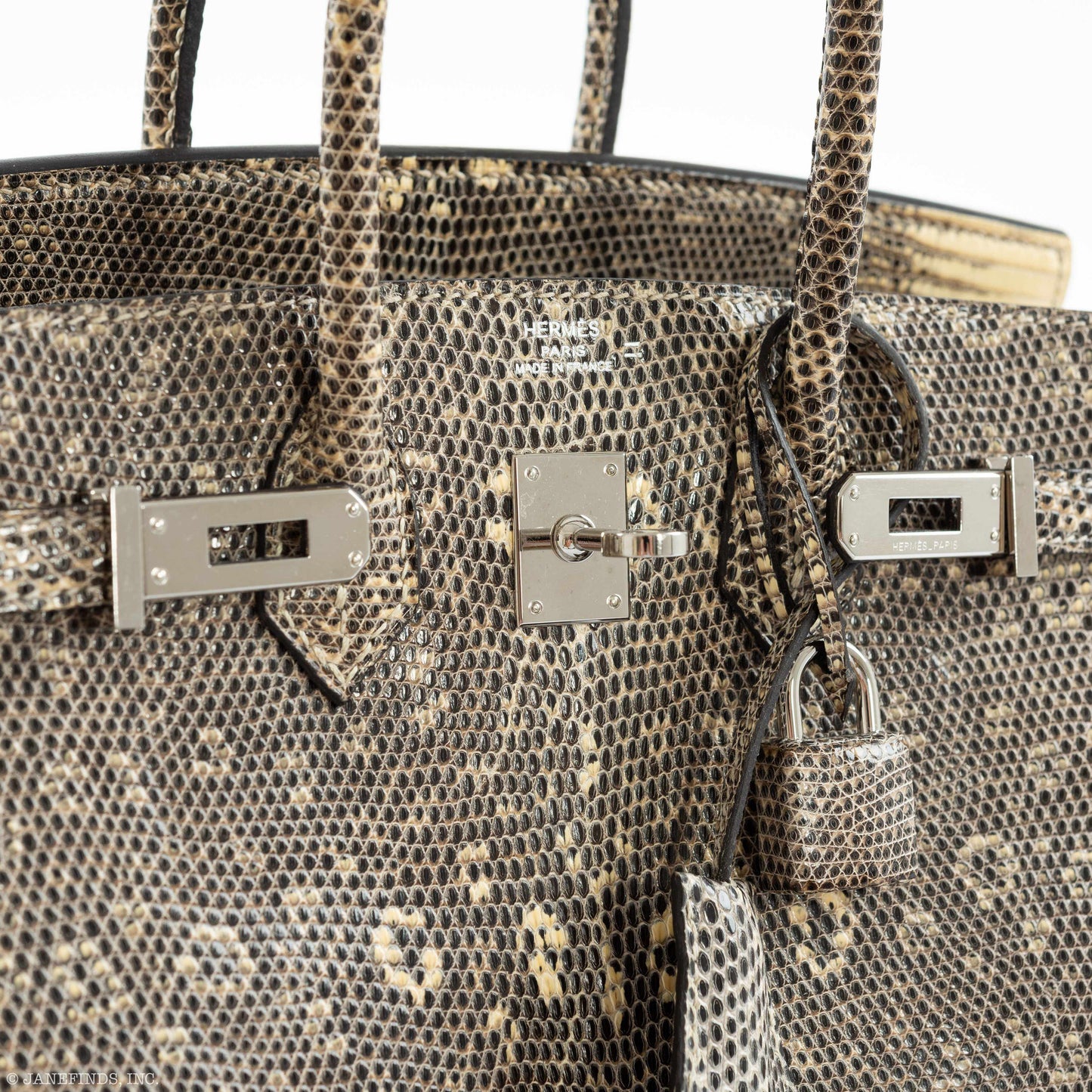 Hermès Birkin 25 Ombre Lizard Palladium Hardware - Rare