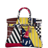 Hermès Birkin 25 "One Two Three And Away We Go!" Limited Edition By Nigel Peak Multicolor Swift Leather Palladium Hardware