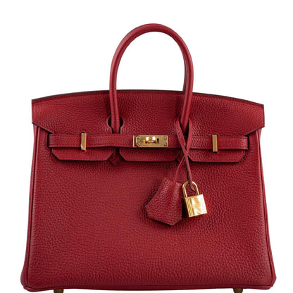 Hermès Birkin 25 Rouge Vif Togo Gold Hardware