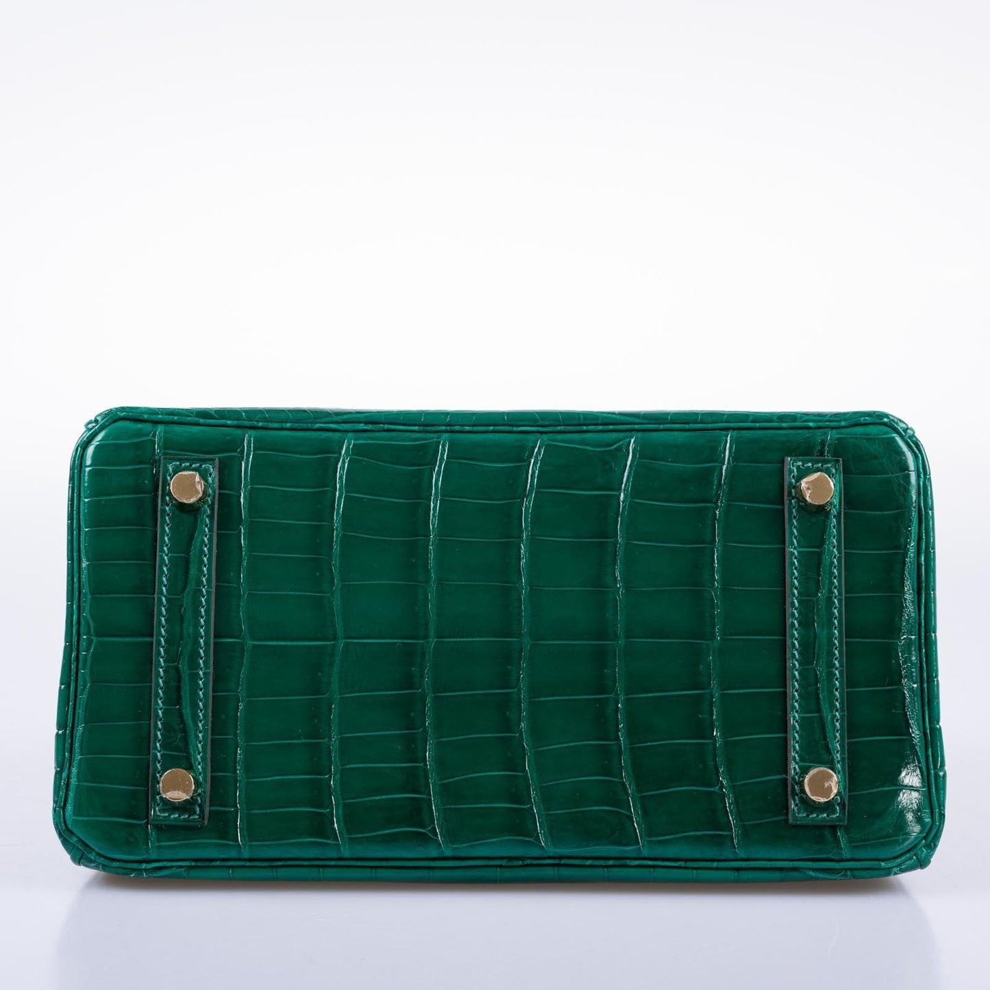 Hermès Birkin 25 Vert Emerald Shiny Niloticus Crocodile Gold Hardware