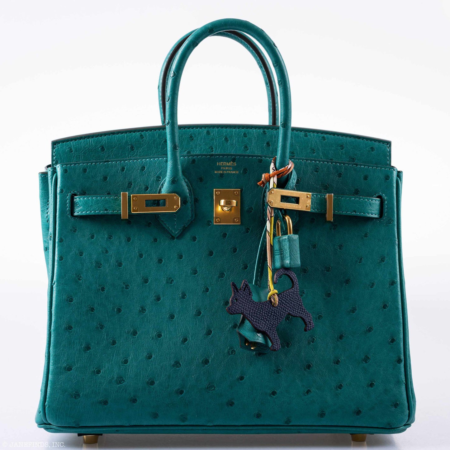 Hermès Birkin 25 Vert Verone Ostrich Gold Hardware - 2019, D