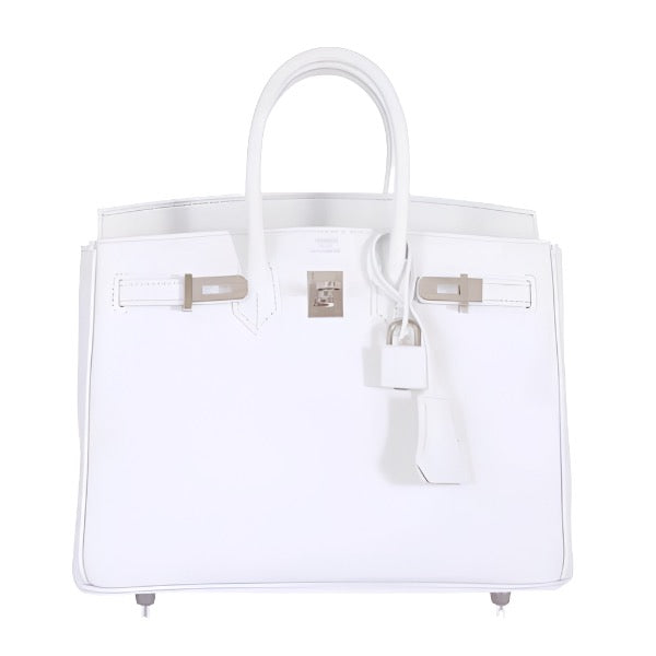 Hermès Birkin 25 White Epsom Palladium Hardware