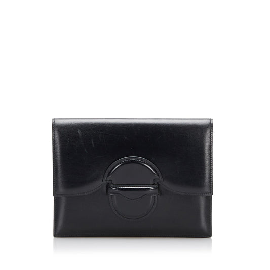 Luxury Hermes Box Calf Leather Clutch Bag (SHG-tVRJO2)