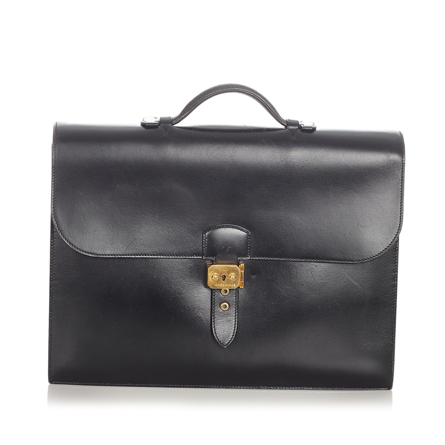 Luxury Hermes Box Calf Sac a Depeches 38 (SHG-23148)