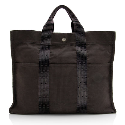 Luxury Hermes Canvas Herline MM Tote (SHF-22534)