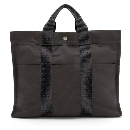 Luxury Hermes Canvas Herline MM Tote (SHF-23550)