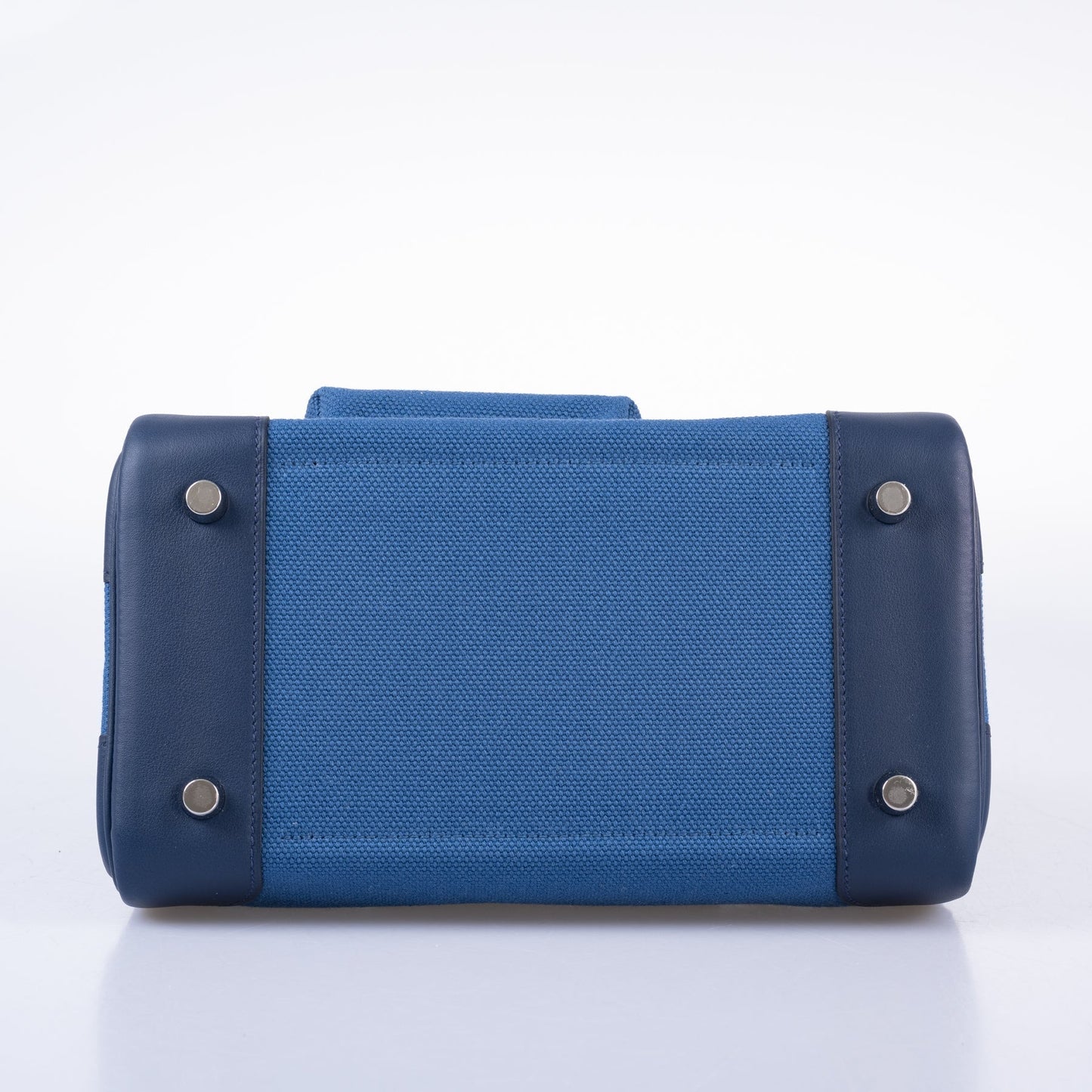 Hermès Cargo Birkin 25 Blue Egee Toile Goeland & Navy Swift Palladium Hardware