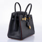 Hermès HSS Birkin 25 Black and Rouge H Chevre Gold Hardware