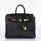 Hermès HSS Birkin 25 Black and Rouge H Chevre Gold Hardware