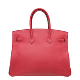 Hermes Rouge Vif Birkin 35 Bag