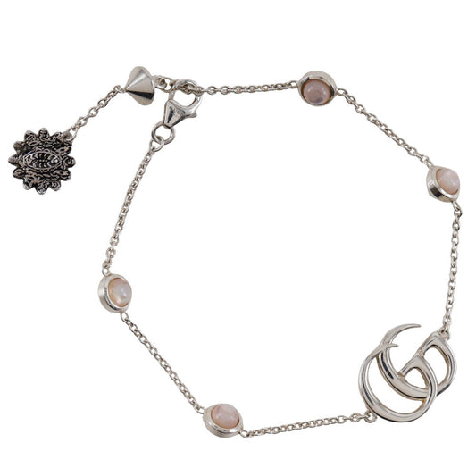 Gucci Double G Silver 925 Mother of Pearl Bracelet