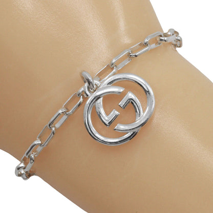 Gucci Interlocking G Silver 925 Bracelet Size 17