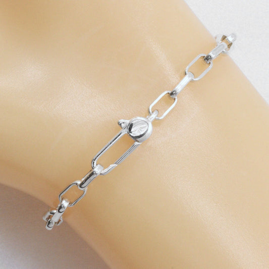 Gucci Interlocking G Silver 925 Bracelet Size 17