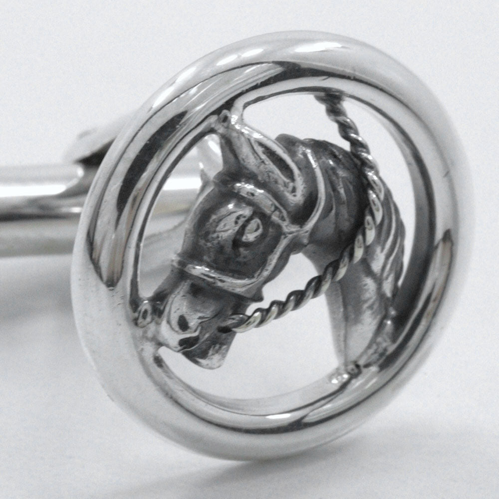 Gucci Horse Motif Silver 925 Cufflinks