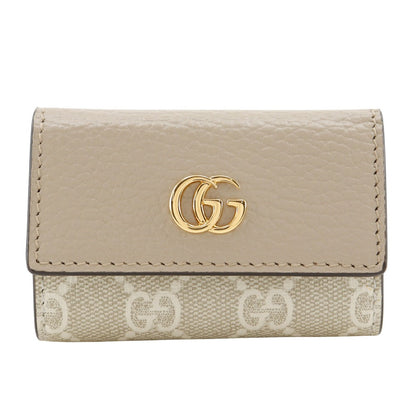 Gucci Double G GG Supreme Canvas Leather Key Case