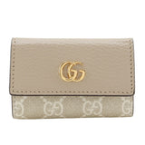 Gucci Double G GG Supreme Canvas Leather Key Case