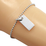Gucci Logo Plate Silver 925 Bracelet