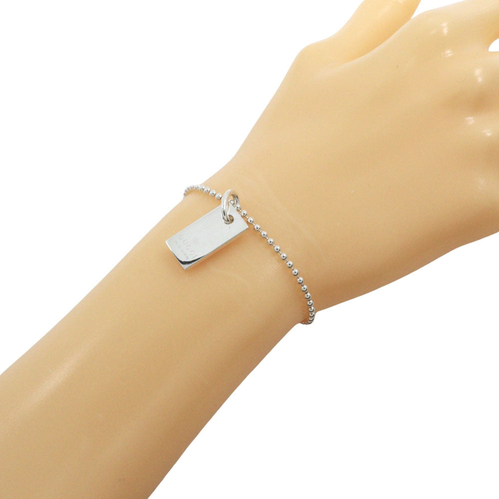 Gucci Logo Plate Silver 925 Bracelet