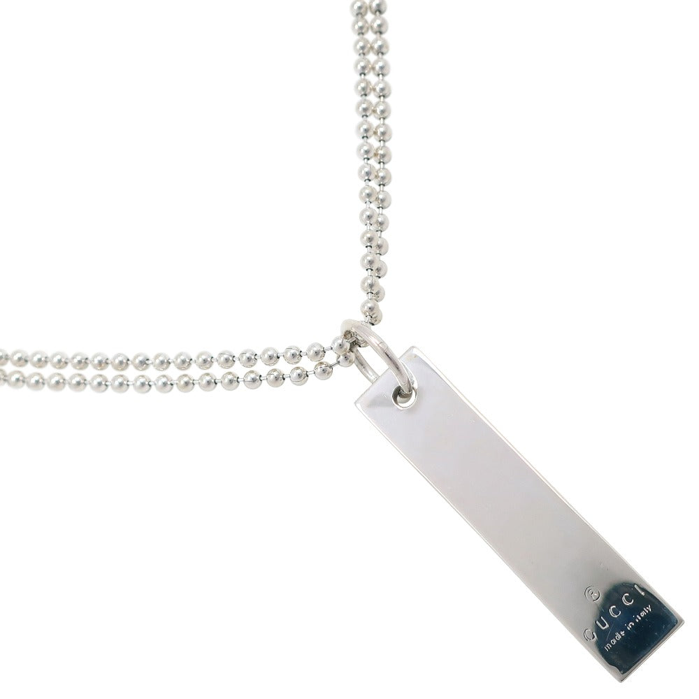 Gucci Logo Bar Silver 925 Necklace