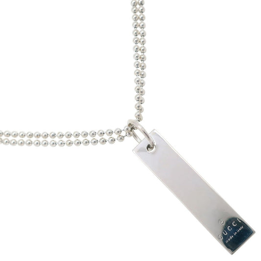 Gucci Logo Bar Silver 925 Necklace