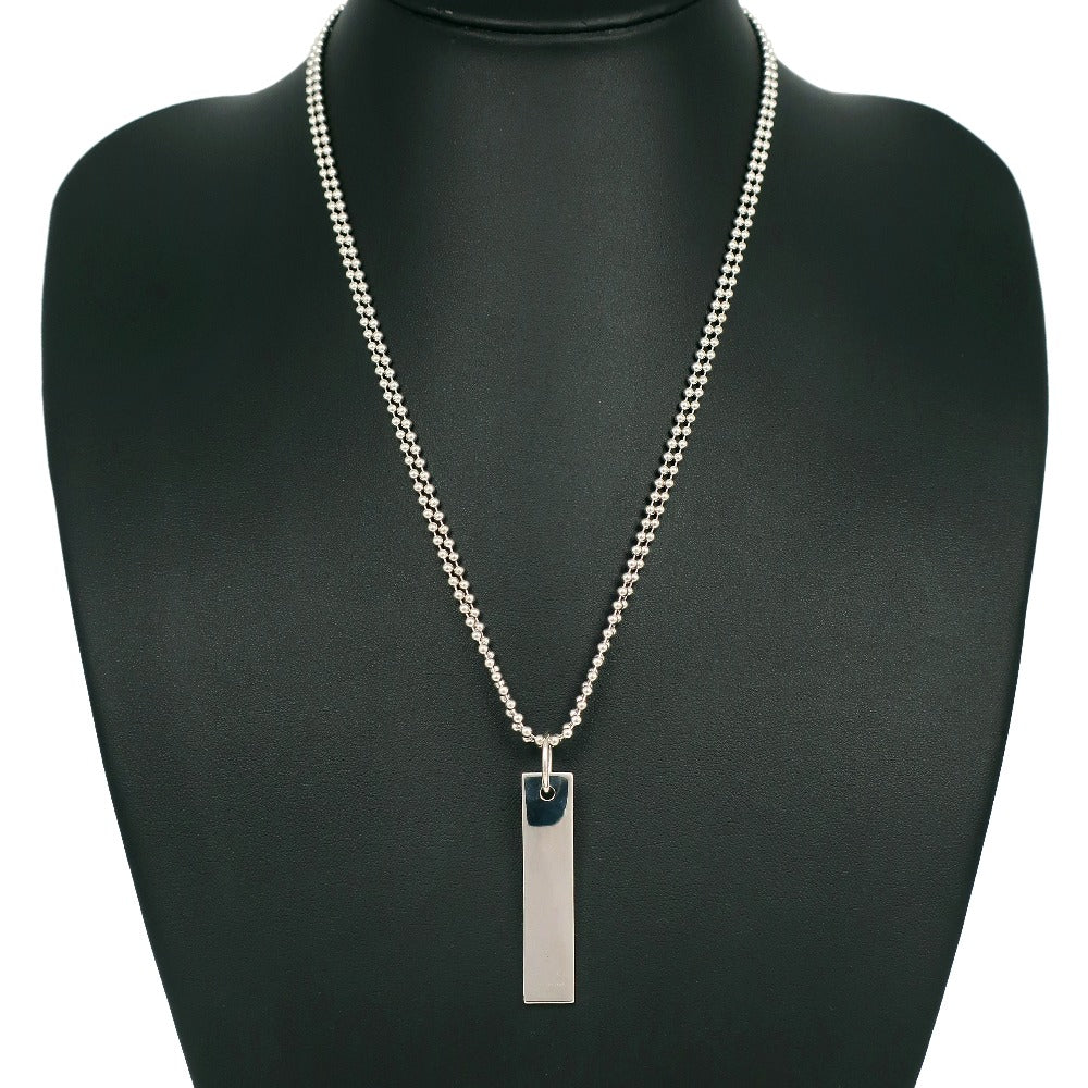 Gucci Logo Bar Silver 925 Necklace