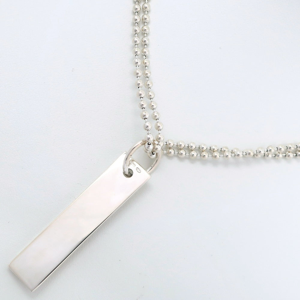 Gucci Logo Bar Silver 925 Necklace