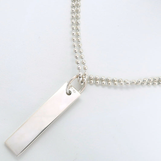 Gucci Logo Bar Silver 925 Necklace