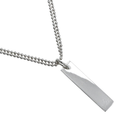 Gucci Logo Bar Silver 925 Necklace