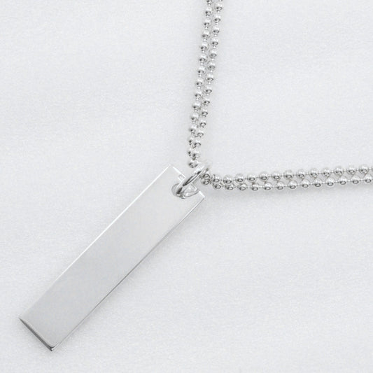 Gucci Logo Bar Silver 925 Necklace