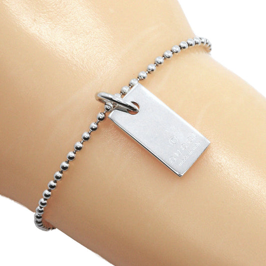 Gucci Logo Plate Silver 925 Bracelet