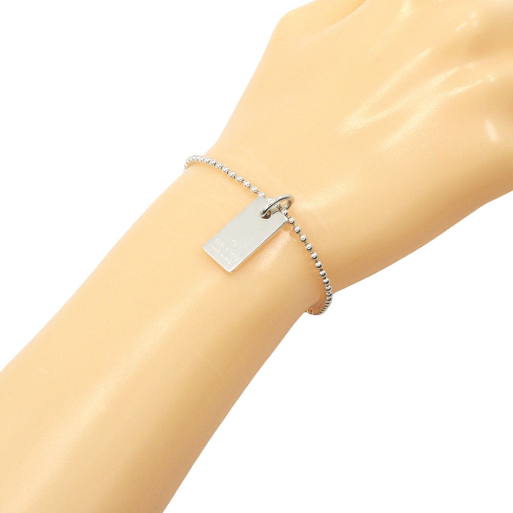 Gucci Logo Plate Silver 925 Bracelet