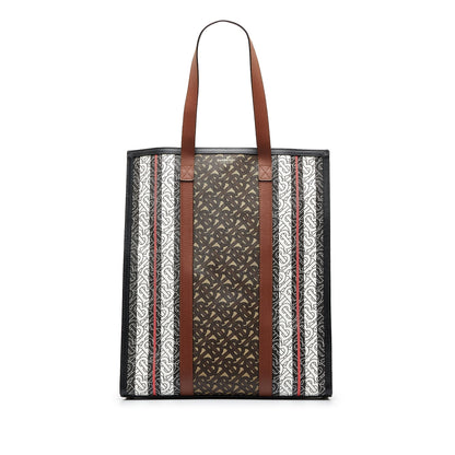 Brown Burberry Monogram Stripe E Tote Bag