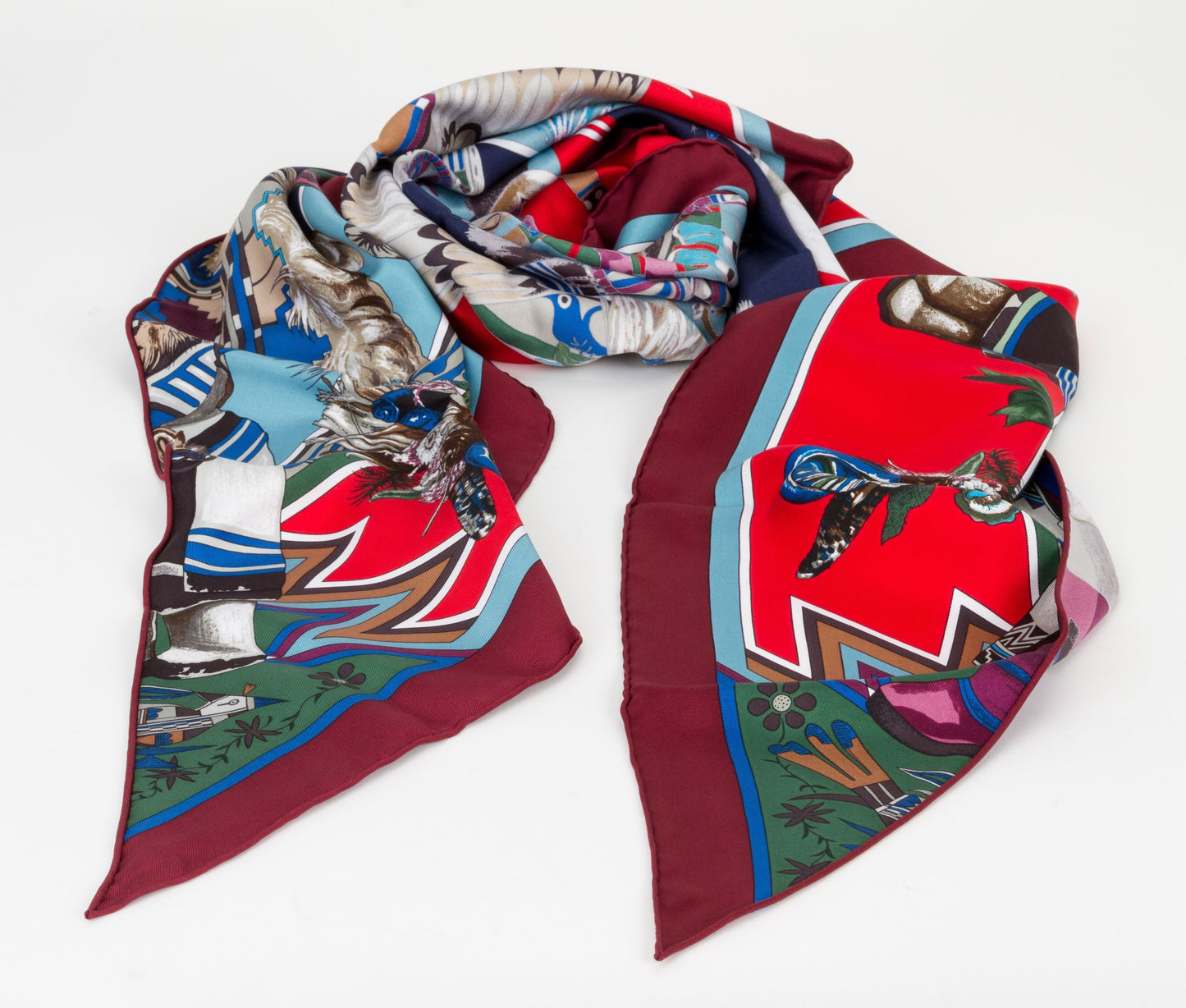 Hermes Silk Pointe Kachinas Shawl