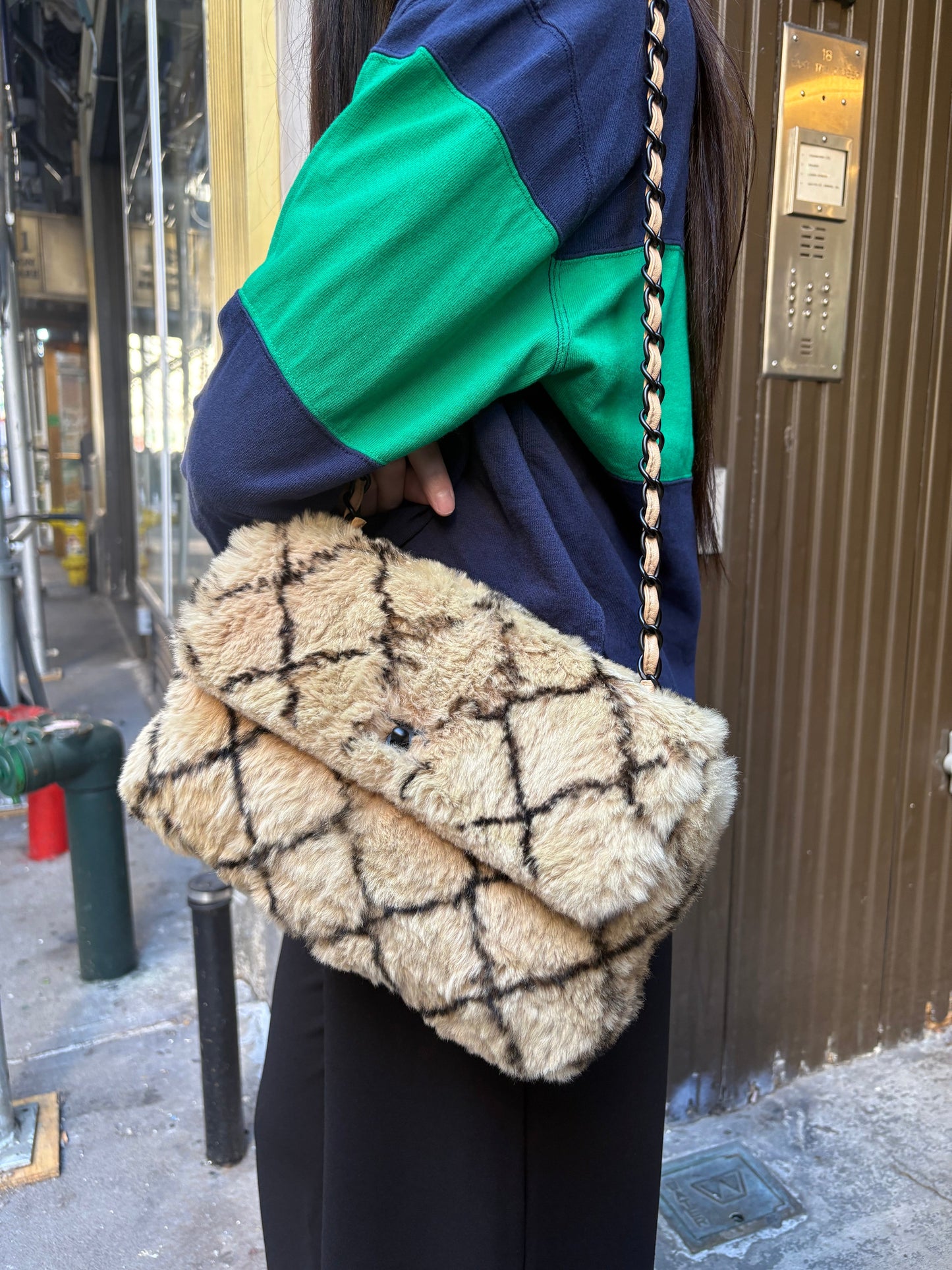 Chanel Matelasse Fur Coco Mark Chain Flap Bag '01