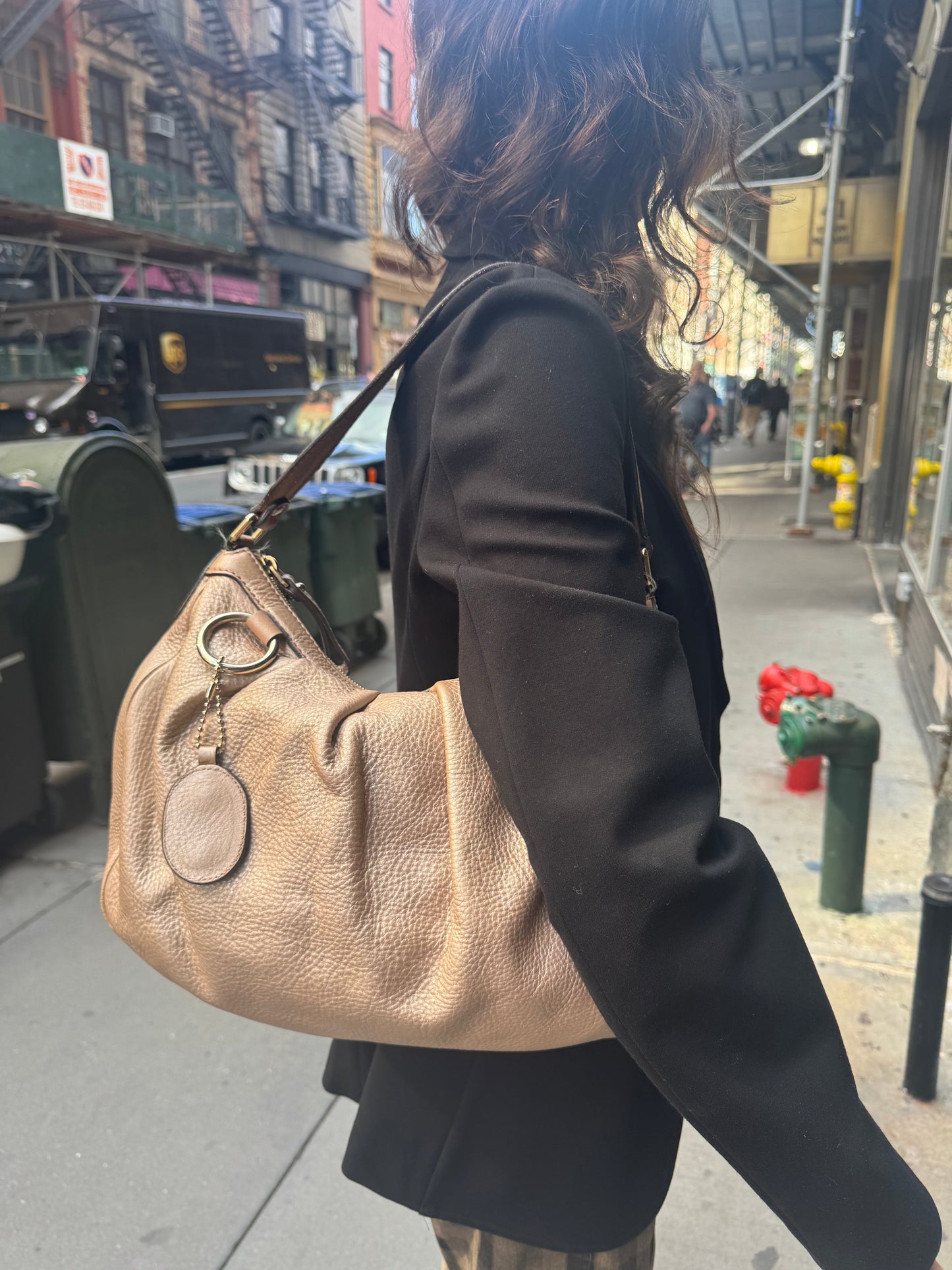 Gucci Metallic Leather Shoulder Bag