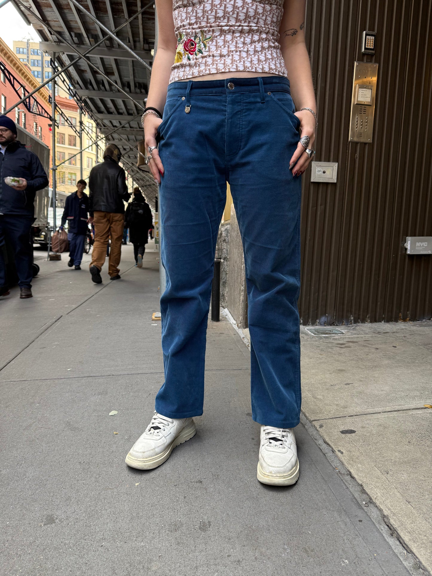 Louis Vuitton Blue Corduroy Pants
