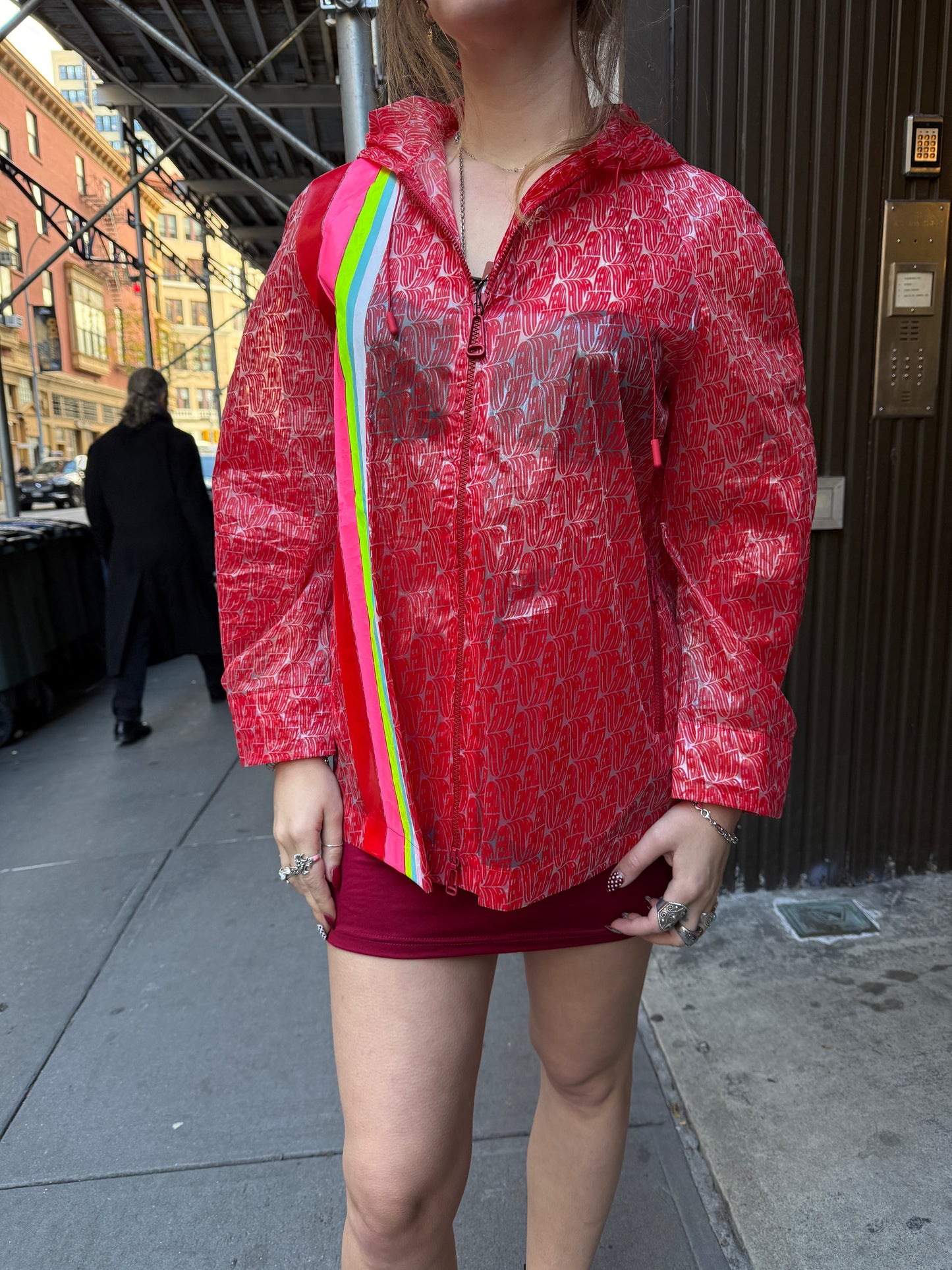 Fendi PVC Multicolor Zip-Up Jacket