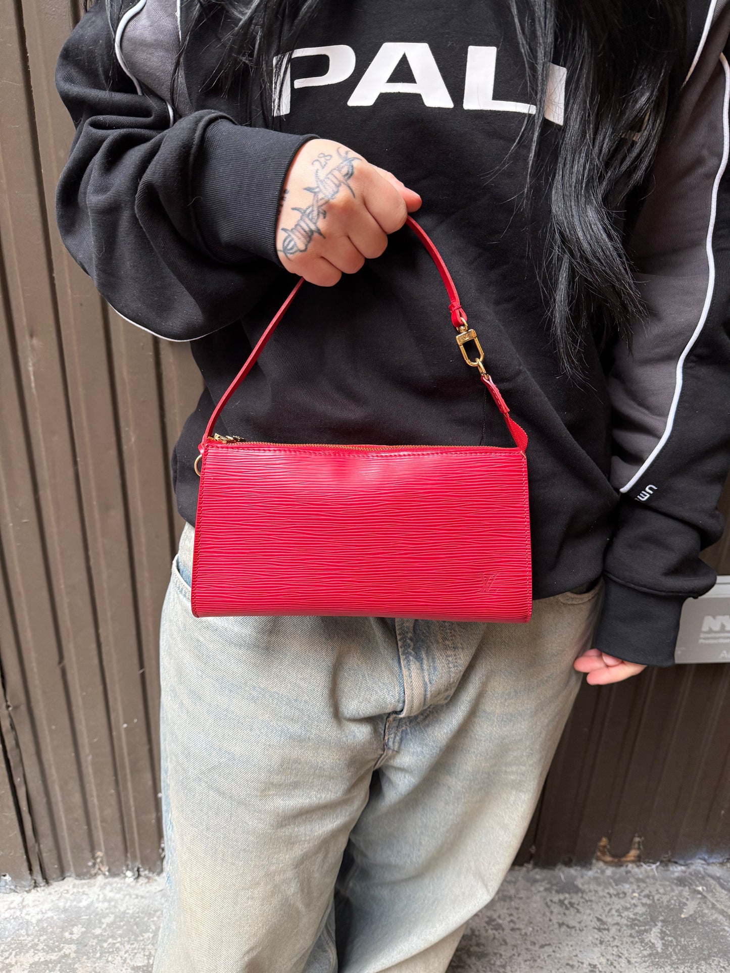 Louis Vuitton Red Epi Leather Pochette