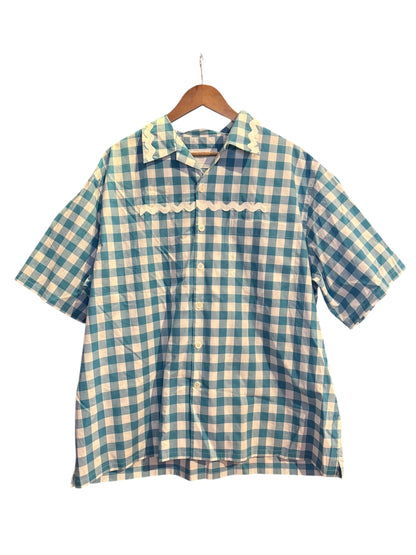 Prada Blue Gingham Button Down Shirt