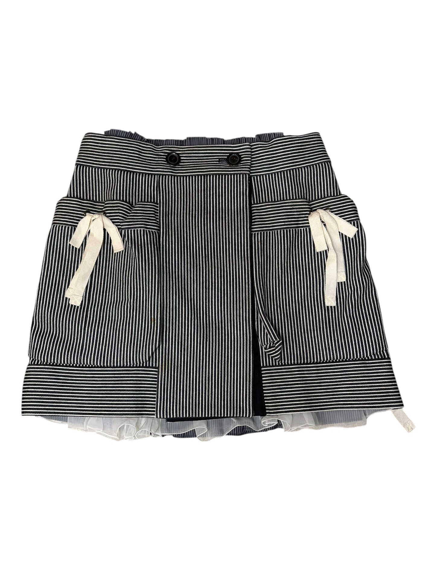 Louis Vuitton Striped Pleated A-Line Skirt