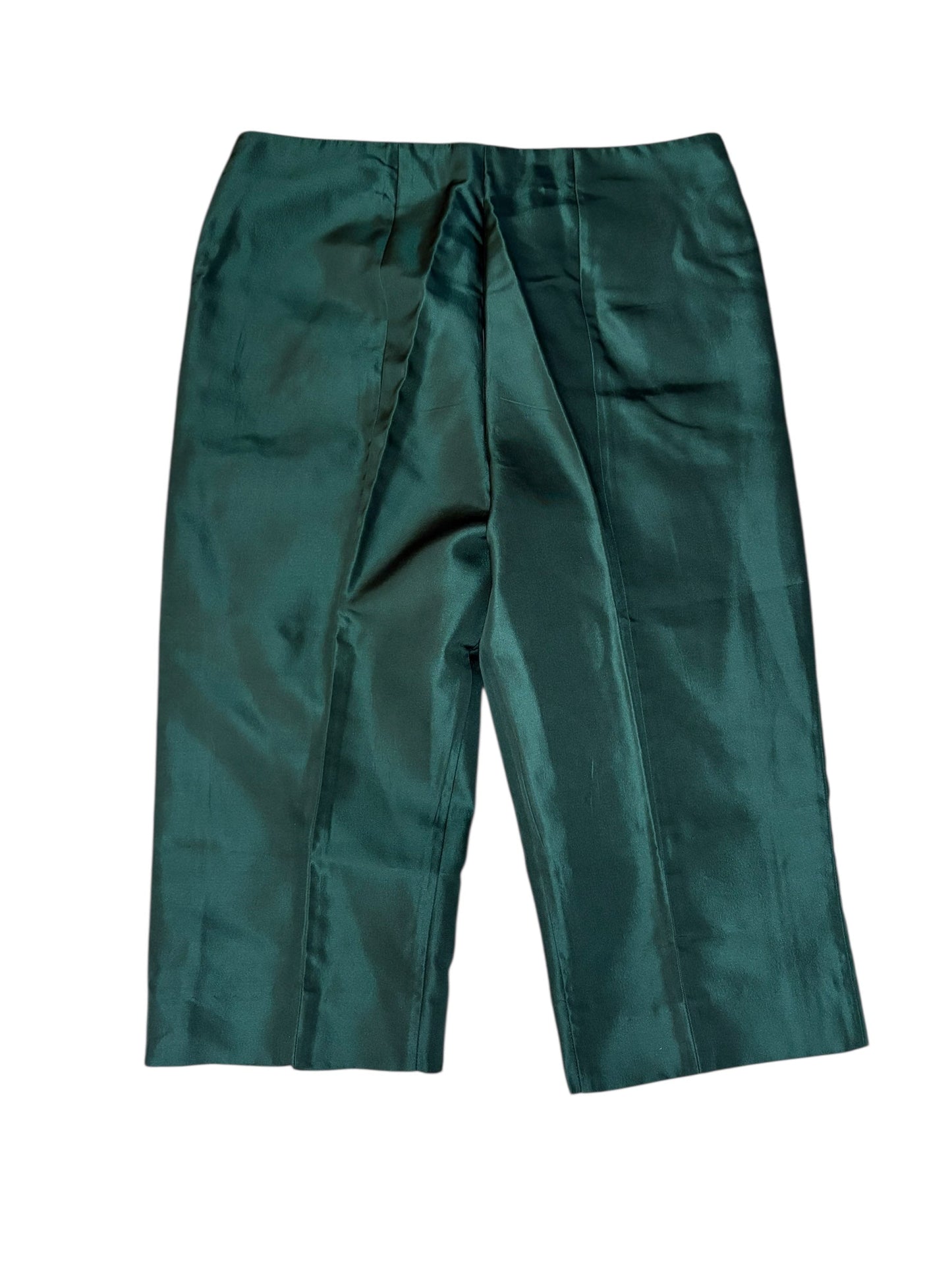 Prada Green Satin Long Line Shorts