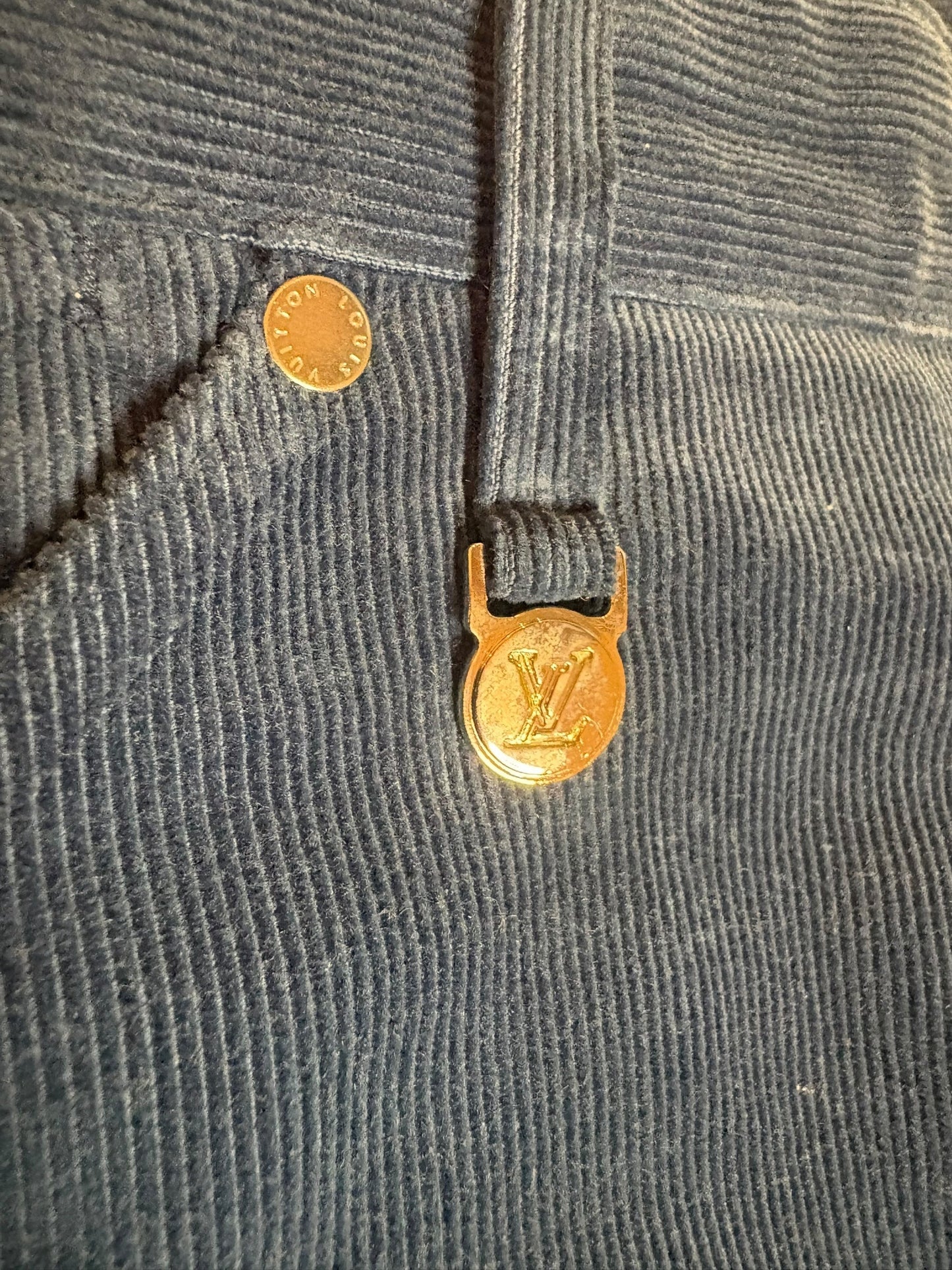 Louis Vuitton Blue Corduroy Pants