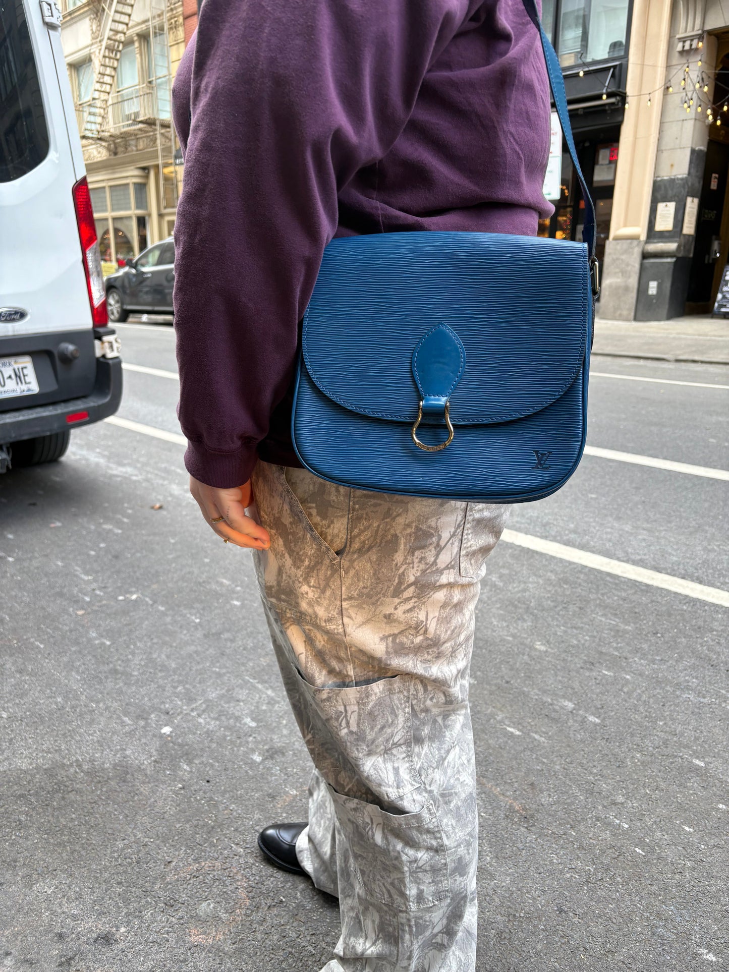 Louis Vuitton Blue Epi Saint Cloud Crossbody