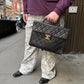 Chanel Black Caviar Leather Briefcase 1992