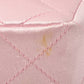 Chanel Around 1997 Made Silk Stain Classic Flap Chain Bag Mini Pink