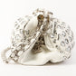 Chanel Around 2007 Made Dotted Cutout Design Cc Mark Charm Chain Shoulder Bag White/Silver